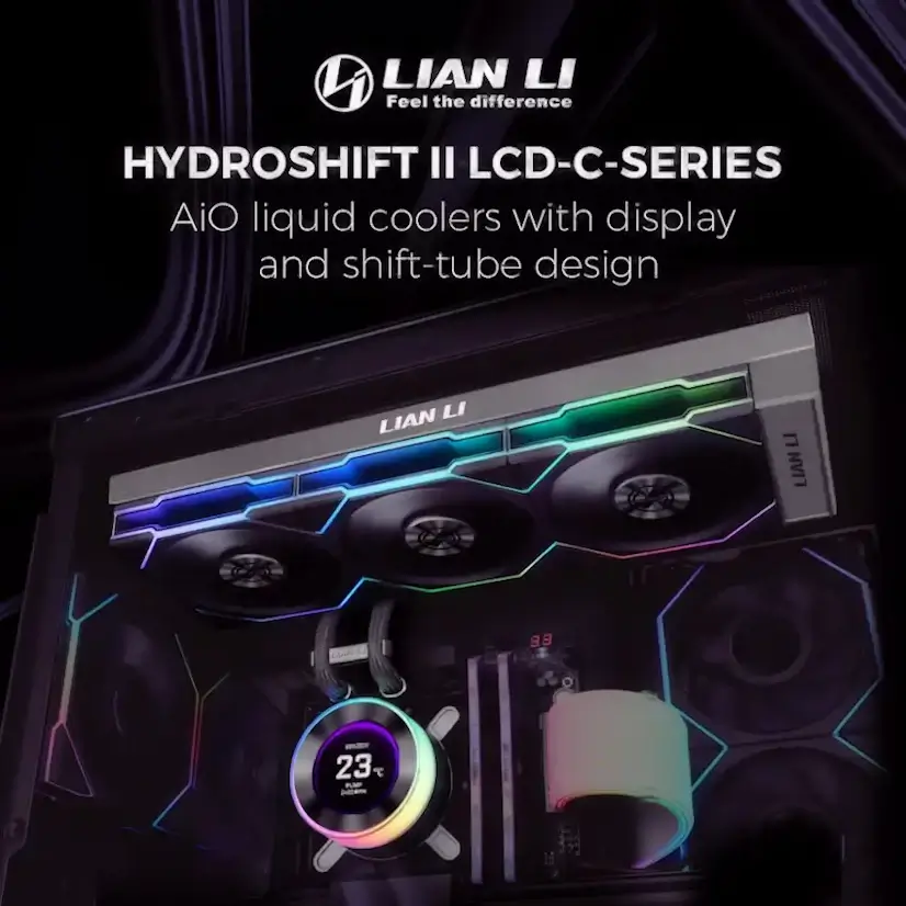 Montaje Refrigeración Líquida LIAN LI Hydroshift II LCD Gaming PC Puentes Viejas Montaje Refrigeración Líquida LIAN LI Hydroshift II LCD Gaming PC Puentes Viejas